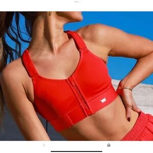 Shefit Sz S Flex Sports Bra Medium Impact Red Orange